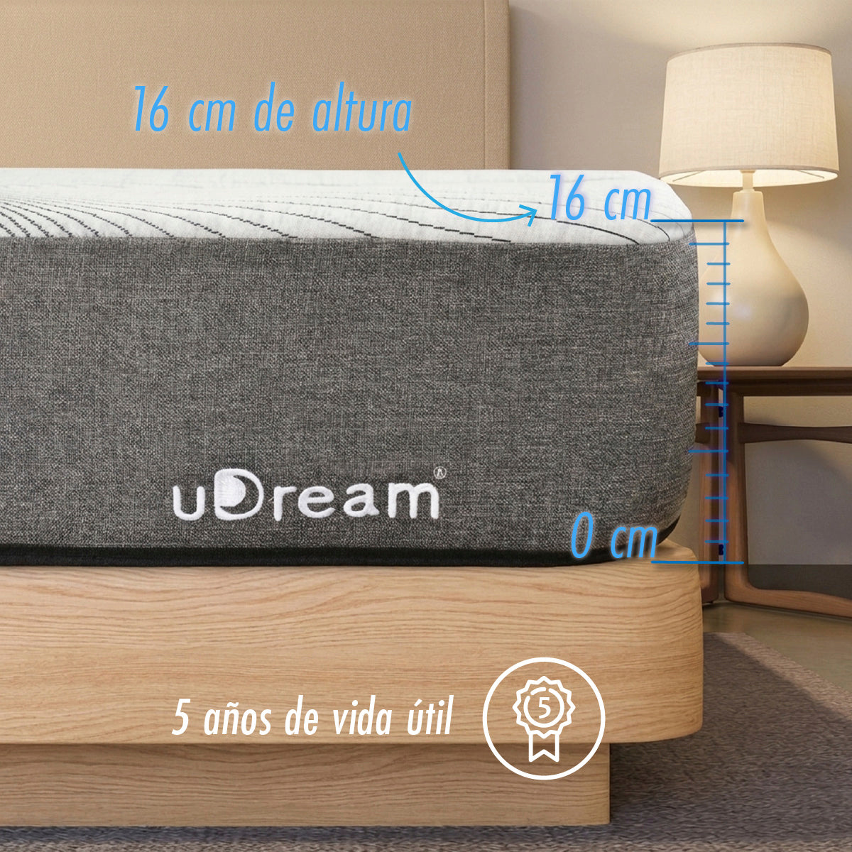 Colchón uDream Eve con Altura y Vida útil