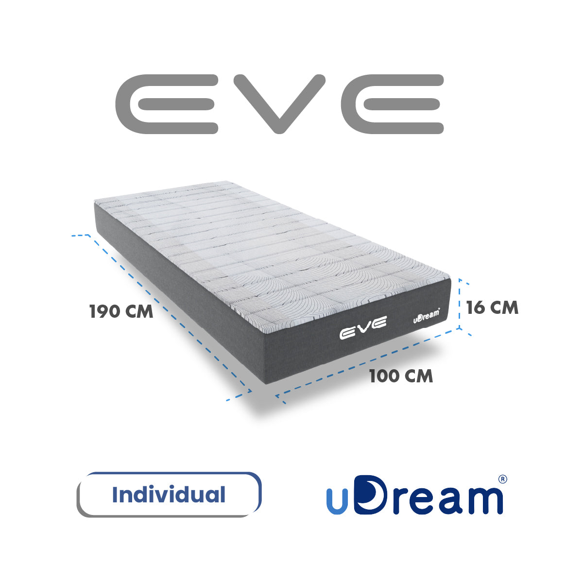 Colchón uDream Eve tamaño individual