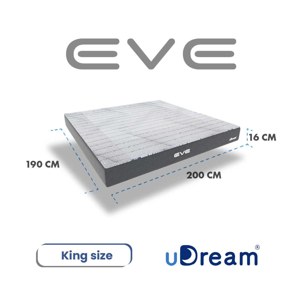 Colchón uDream Eve tamaño King Size