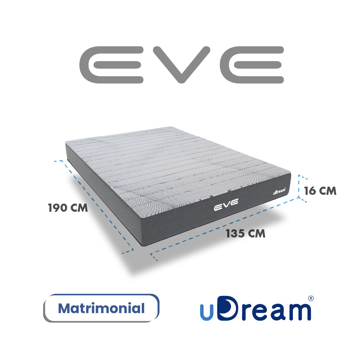 Colchon uDream Eve tamaño Matrimonial